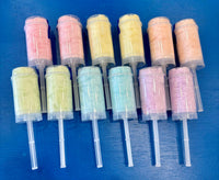 cotton candy push pops in rainbow colors