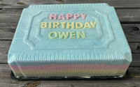 personalized cotton candy cake half sheet cake size