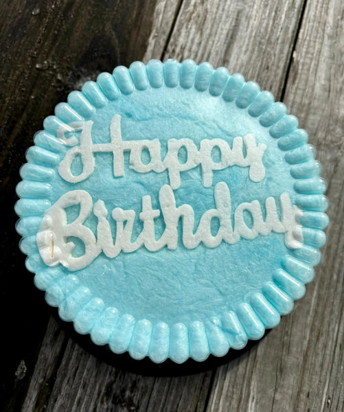 happy birthday cotton candy cake