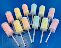 24 Rainbow Cotton Candy Push Pops Birthday Party Favors 6 Flavors