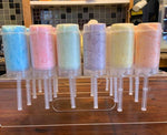24 Rainbow Cotton Candy Push Pops Birthday Party Favors 6 Flavors