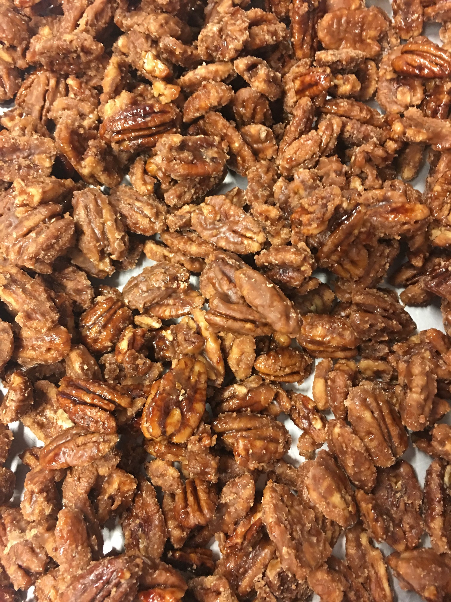 Frosted Sugar Cinnamon Pecans DamnGoodPopcorn
