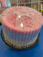 8" Unicorn Cotton Candy Cake Unicorn Rainbow Birthday Cake