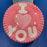 8" Round Valentines Cotton Candy Cake I Love You Cake